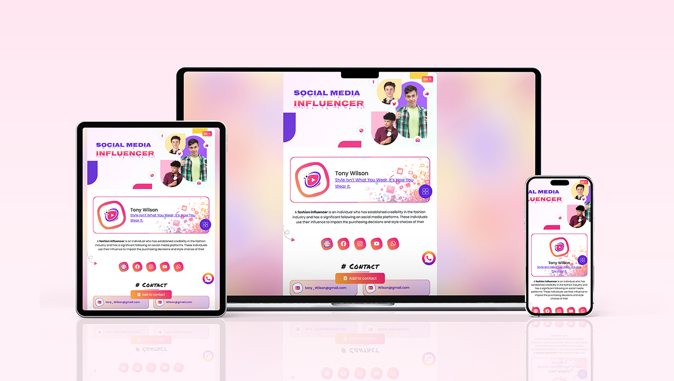 Influencer mockup